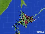 北海道地方のアメダス実況(日照時間)(2019年01月30日)