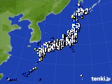 2019年01月31日のアメダス(風向・風速)
