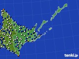 2019年02月01日の道東のアメダス(風向・風速)