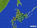 北海道地方のアメダス実況(積雪深)(2019年02月02日)