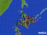 北海道地方のアメダス実況(日照時間)(2019年02月02日)