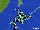 2019年02月02日の北海道地方のアメダス(風向・風速)