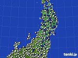 2019年02月02日の東北地方のアメダス(風向・風速)
