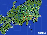 関東・甲信地方のアメダス実況(日照時間)(2019年02月03日)