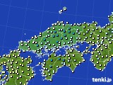 中国地方のアメダス実況(気温)(2019年02月03日)