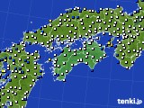 2019年02月03日の四国地方のアメダス(風向・風速)