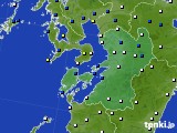 熊本県のアメダス実況(風向・風速)(2019年02月03日)