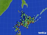 北海道地方のアメダス実況(日照時間)(2019年02月04日)