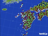 九州地方のアメダス実況(日照時間)(2019年02月04日)