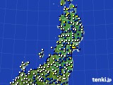 東北地方のアメダス実況(風向・風速)(2019年02月04日)