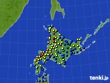 北海道地方のアメダス実況(積雪深)(2019年02月06日)