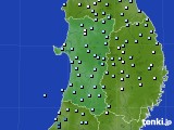 秋田県のアメダス実況(降水量)(2019年02月07日)