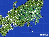 2019年02月07日の関東・甲信地方のアメダス(風向・風速)