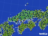 中国地方のアメダス実況(日照時間)(2019年02月08日)