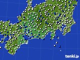 東海地方のアメダス実況(風向・風速)(2019年02月08日)