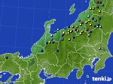 北陸地方のアメダス実況(積雪深)(2019年02月09日)