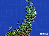 2019年02月10日の東北地方のアメダス(日照時間)