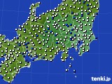 関東・甲信地方のアメダス実況(風向・風速)(2019年02月10日)