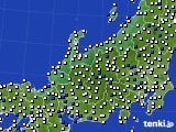 2019年02月10日の北陸地方のアメダス(風向・風速)