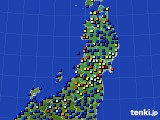 2019年02月11日の東北地方のアメダス(日照時間)