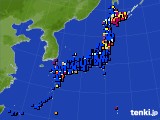 アメダス実況(日照時間)(2019年02月11日)