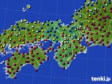 近畿地方のアメダス実況(日照時間)(2019年02月12日)