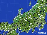 北陸地方のアメダス実況(風向・風速)(2019年02月12日)