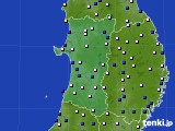 秋田県のアメダス実況(風向・風速)(2019年02月12日)