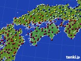 四国地方のアメダス実況(日照時間)(2019年02月13日)