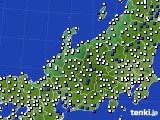 北陸地方のアメダス実況(風向・風速)(2019年02月13日)