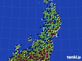 2019年02月14日の東北地方のアメダス(日照時間)