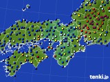 近畿地方のアメダス実況(日照時間)(2019年02月14日)