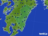 宮崎県のアメダス実況(日照時間)(2019年02月14日)