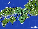 近畿地方のアメダス実況(風向・風速)(2019年02月14日)