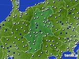 長野県のアメダス実況(風向・風速)(2019年02月14日)