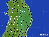 岩手県のアメダス実況(風向・風速)(2019年02月14日)