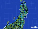 東北地方のアメダス実況(気温)(2019年02月15日)