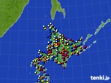 北海道地方のアメダス実況(日照時間)(2019年02月16日)