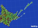 道東のアメダス実況(日照時間)(2019年02月16日)