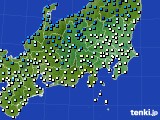 関東・甲信地方のアメダス実況(気温)(2019年02月16日)