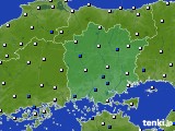 2019年02月16日の岡山県のアメダス(風向・風速)