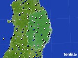 岩手県のアメダス実況(風向・風速)(2019年02月16日)