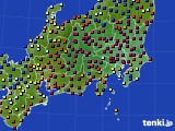 2019年02月17日の関東・甲信地方のアメダス(日照時間)