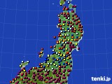 東北地方のアメダス実況(日照時間)(2019年02月18日)