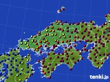 中国地方のアメダス実況(日照時間)(2019年02月18日)