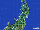 東北地方のアメダス実況(気温)(2019年02月19日)