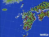 九州地方のアメダス実況(日照時間)(2019年02月20日)