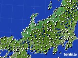 北陸地方のアメダス実況(風向・風速)(2019年02月21日)