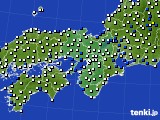 近畿地方のアメダス実況(風向・風速)(2019年02月21日)