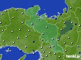 京都府のアメダス実況(風向・風速)(2019年02月21日)